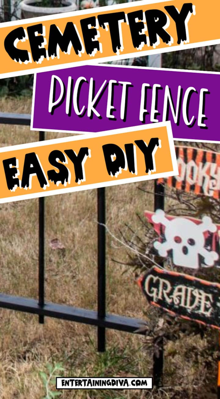 DIY Halloween cemetery fence