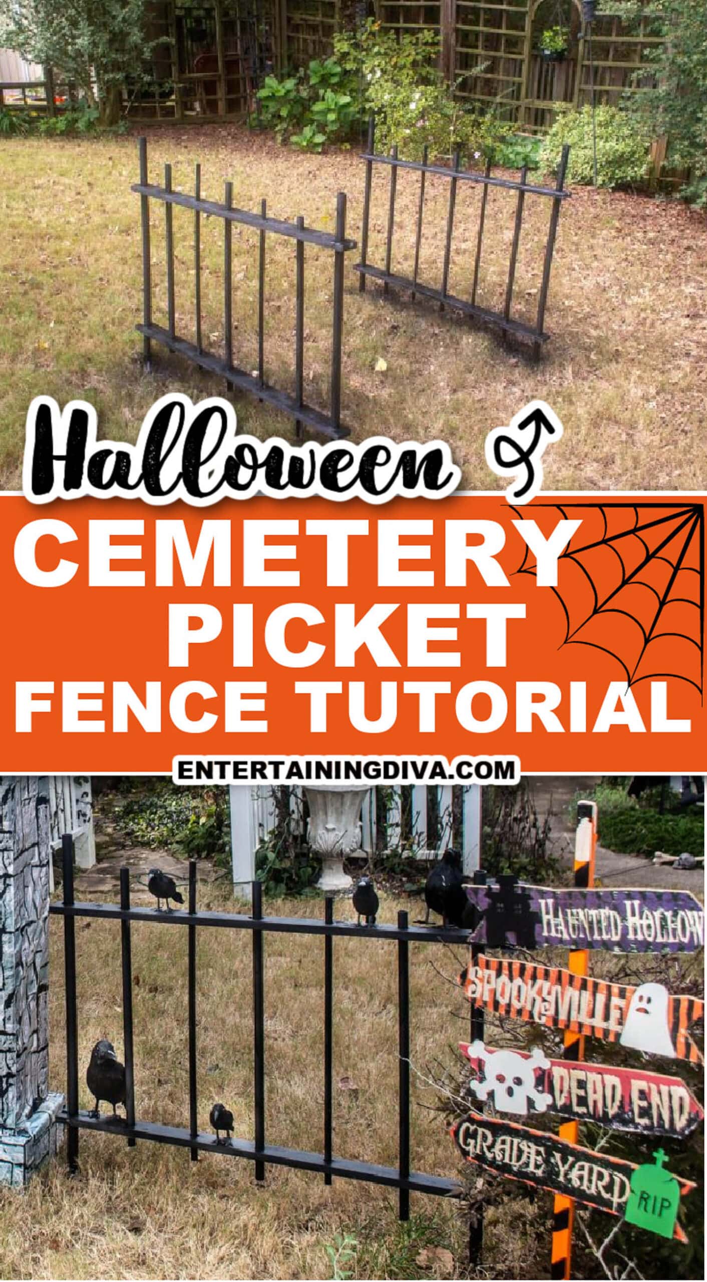 How To Make A DIY Halloween Cemetery Picket Fence