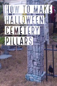 How to make DIY Halloween cemetery columns