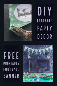 DIY football party decor: printable football banner