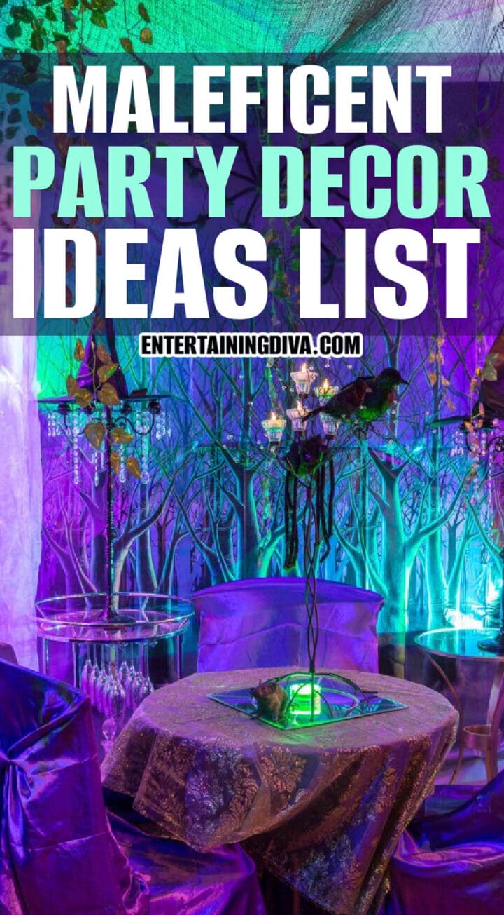 Maleficent party decor ideas list