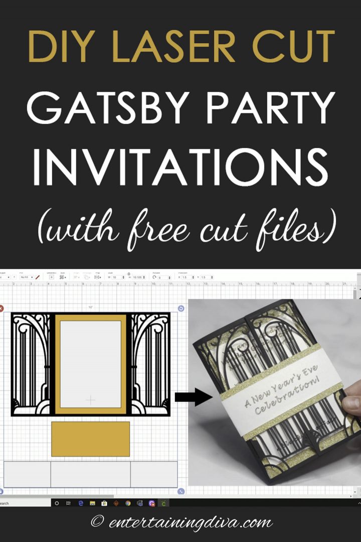 DIY Great Gatsby party invitations