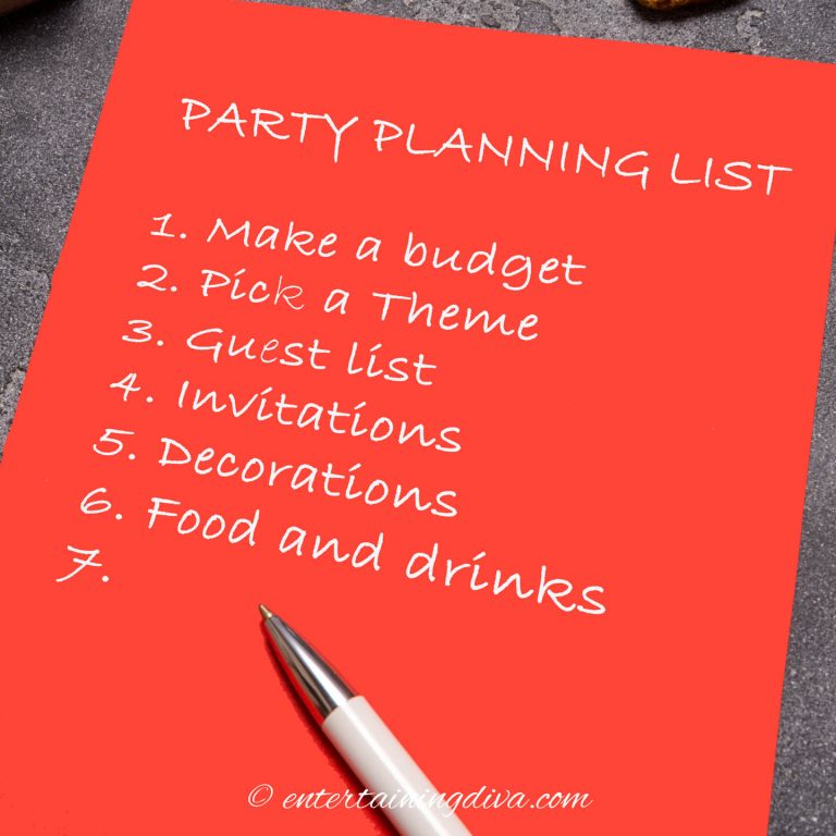 How To Plan A Party (and a Party Planning Checklist)