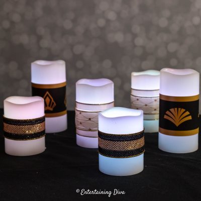 DIY Gatsby party candles