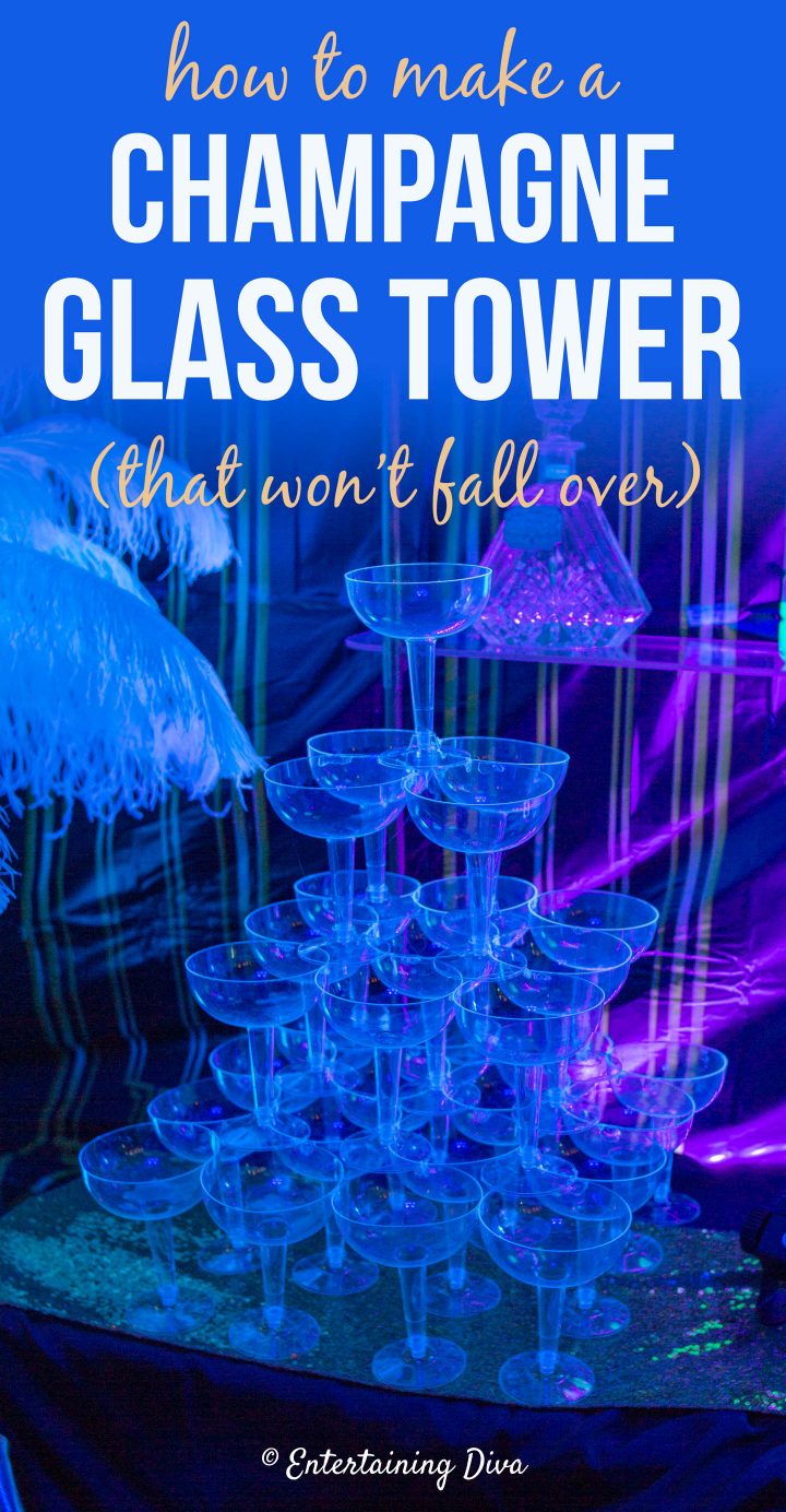 How to make a Champagne glass tower