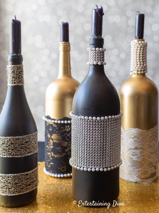 DIY Wine Bottle Centerpieces Story