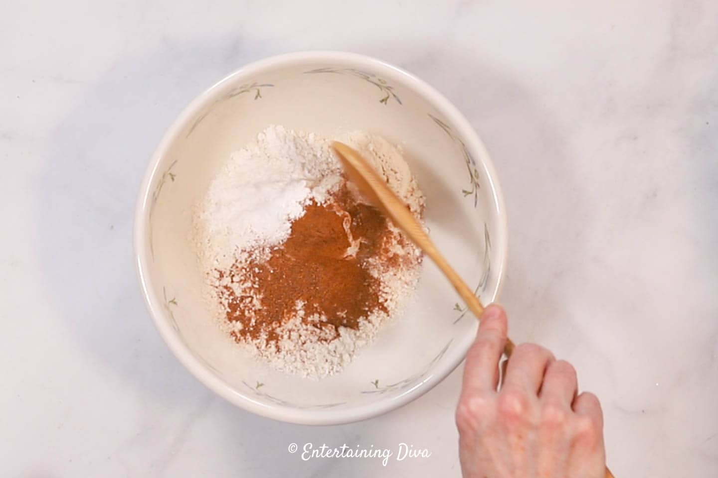 Dry ingredients in a bowl