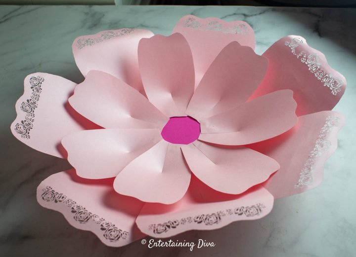 The giant paper flower with 2 layers of petals