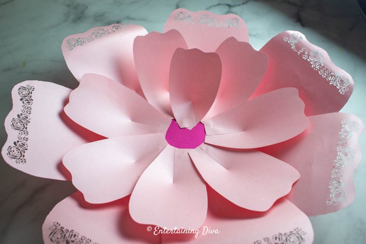 Where to position the third layer of petals