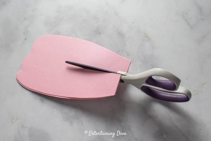 How to cut the center slits in the giant paper flower petals
