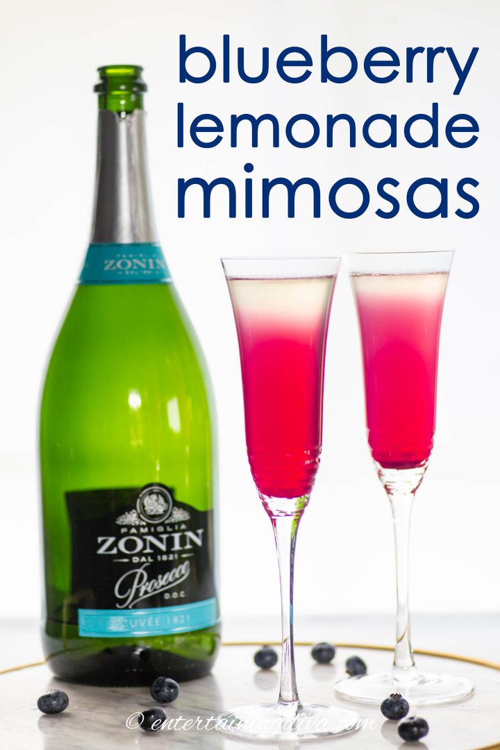 blueberry lemonade mimosas