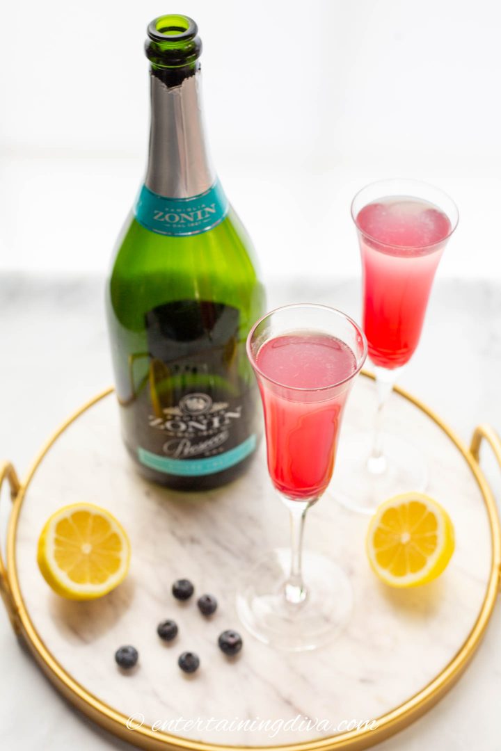 blueberry lemonade mimosas recipe ingredients