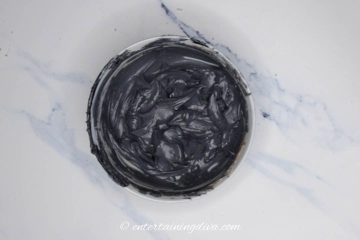 Black royal icing