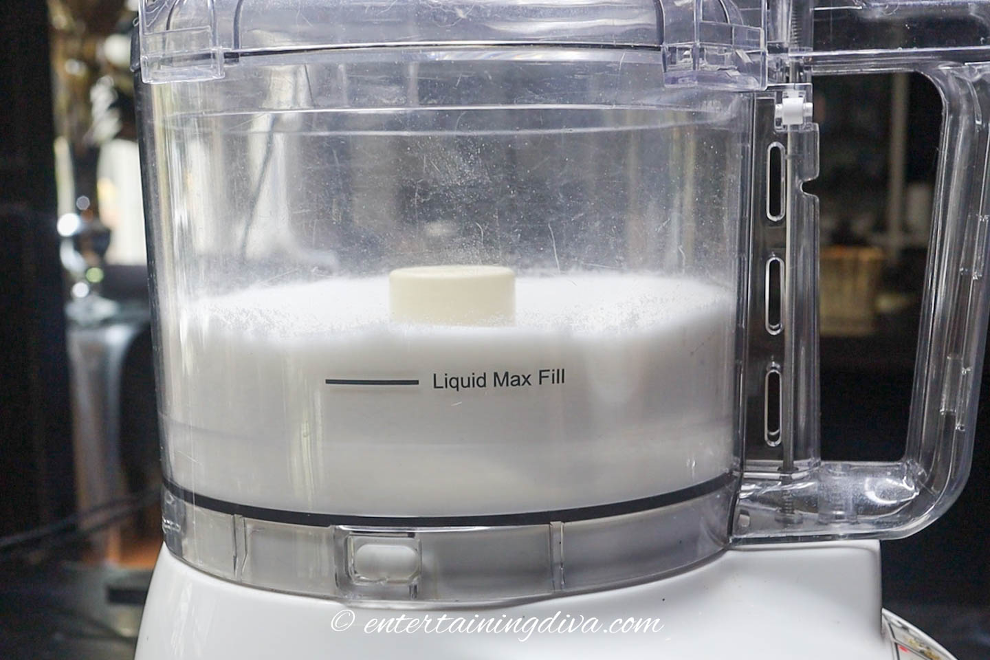 The sugar in the food processor