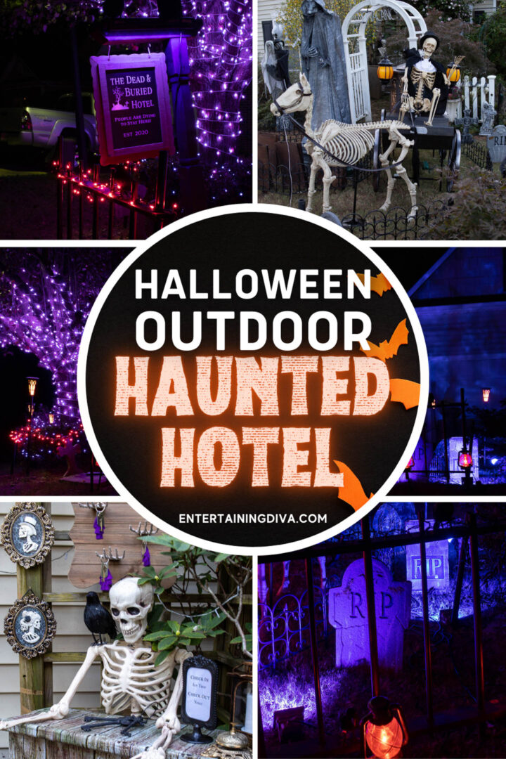 Halloween outdoor haunted hotel