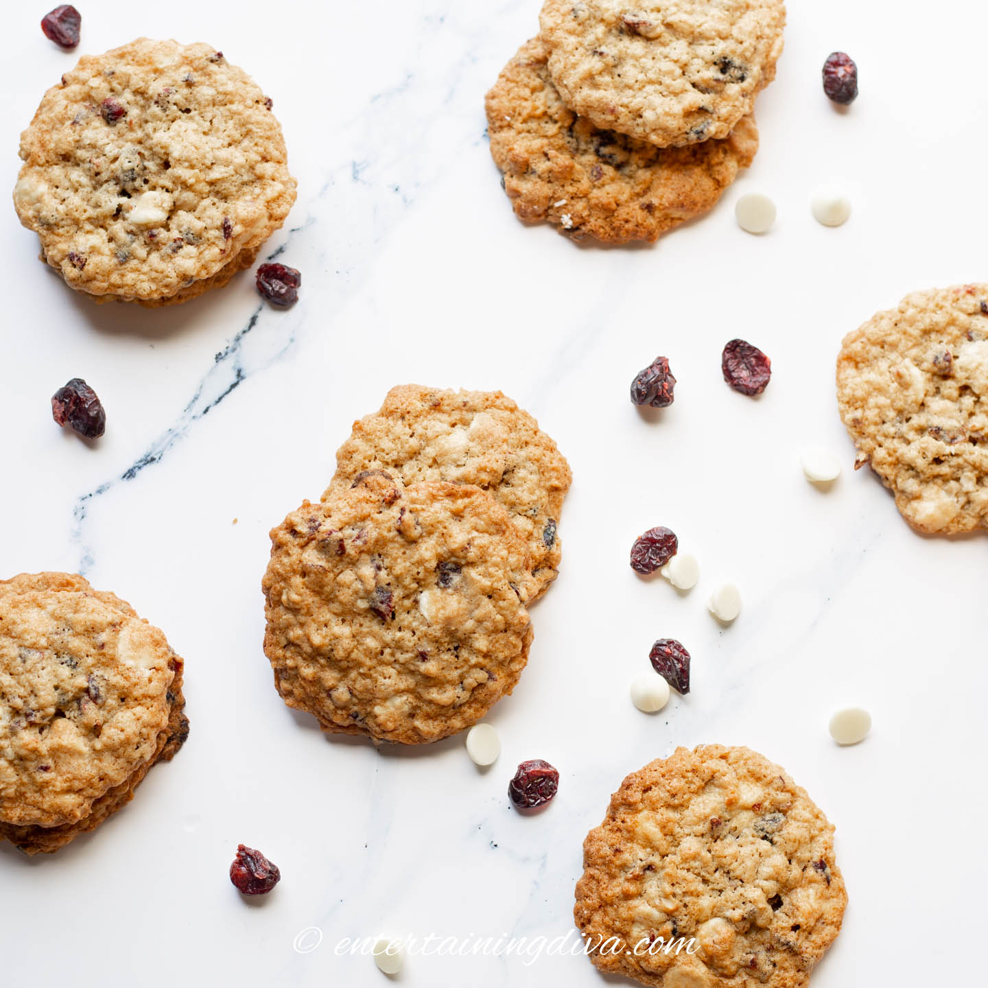 cranberry white chocolate oatmeal cookies