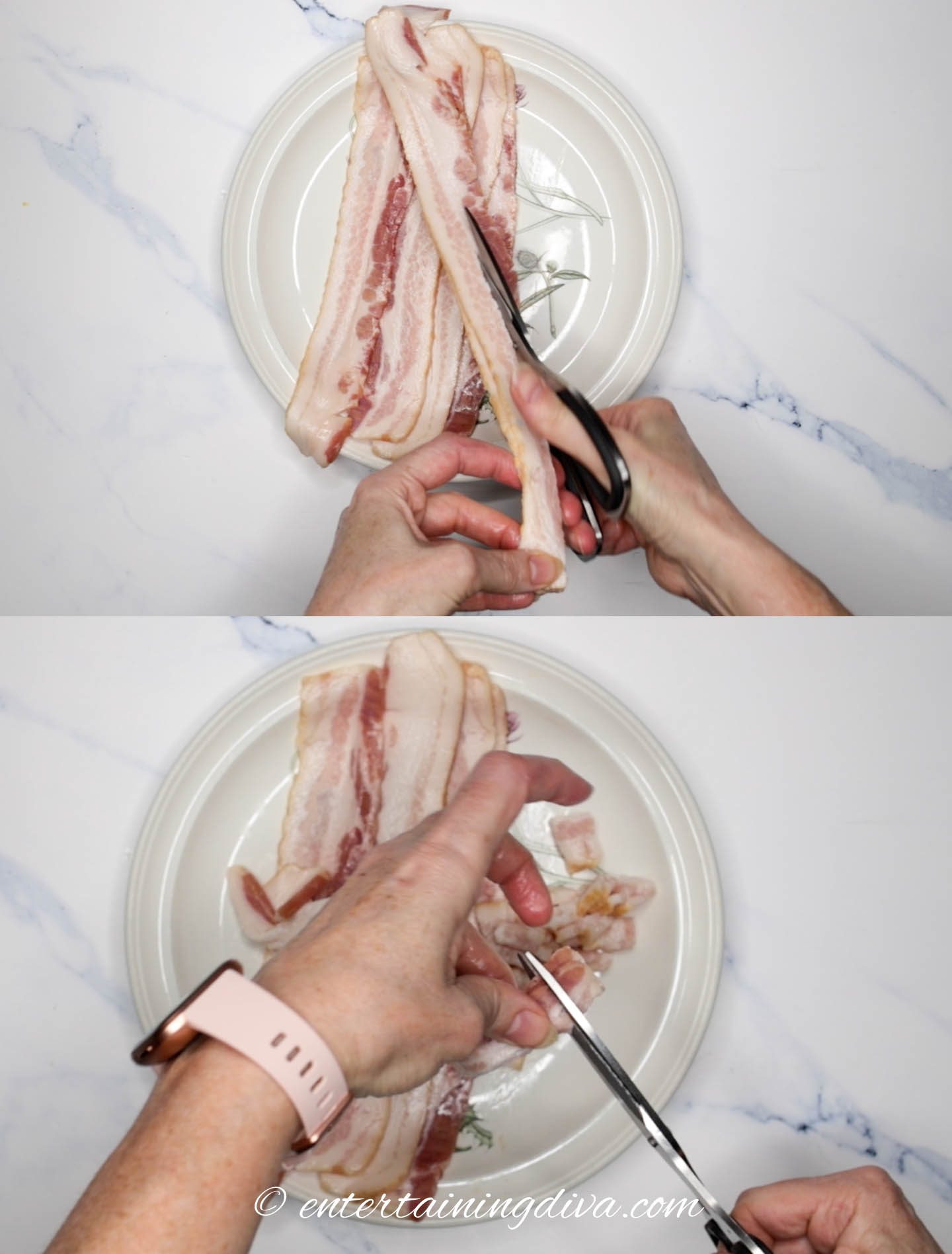 how to cut bacon