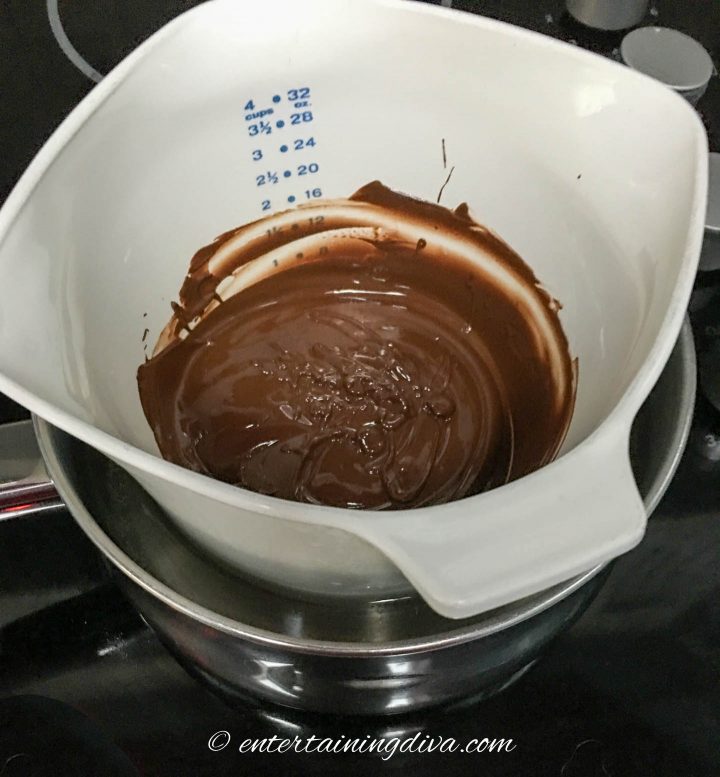 How to melt chocolate chips over water
