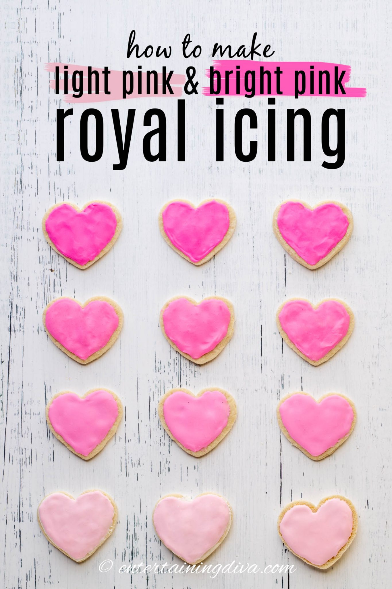 Icing Pink Note How To Make Light Pink, Dark Pink, Hot Pink And Mauve Pink Royal Icing