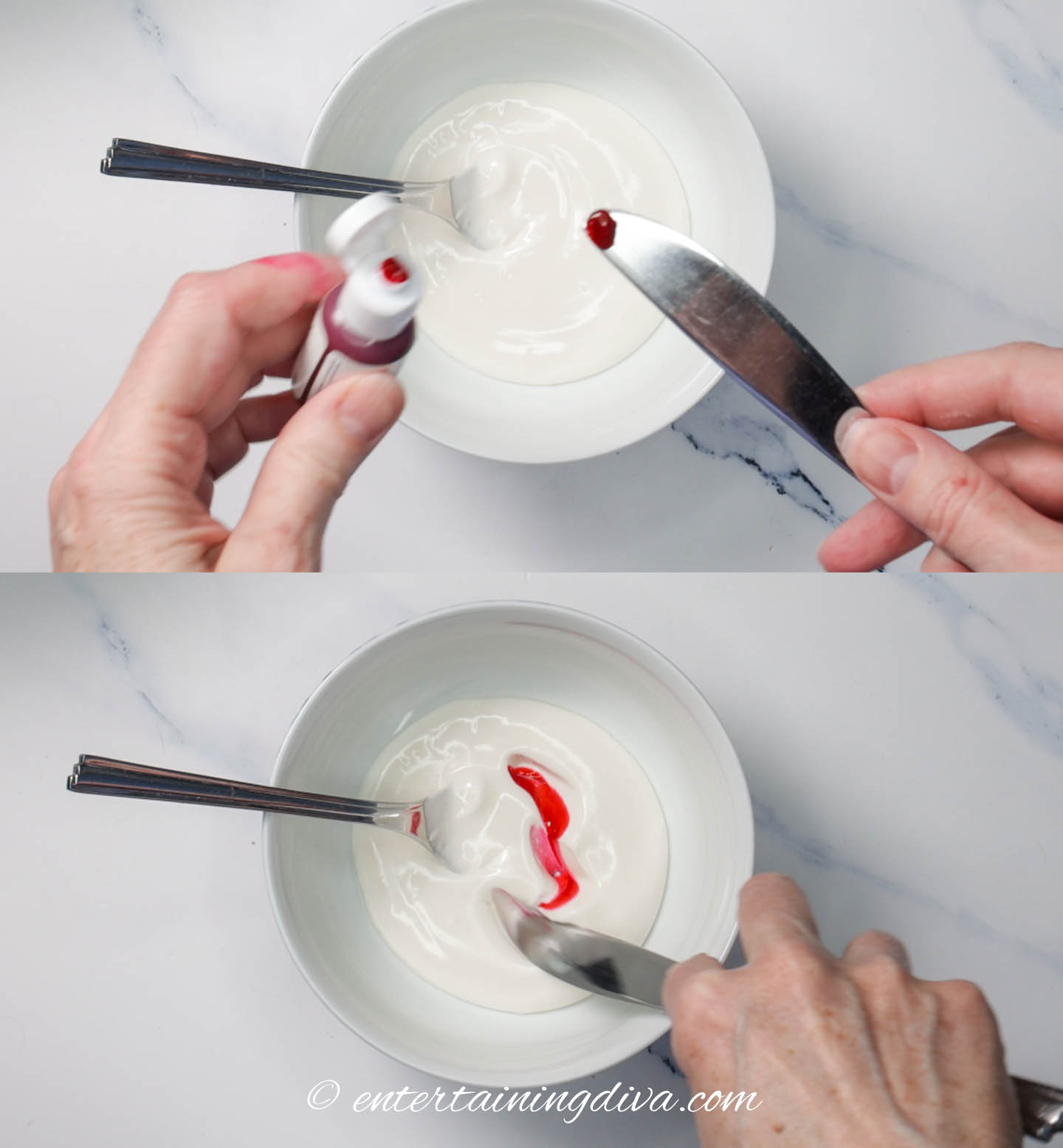 How to mix light pink royal icing