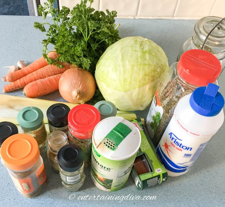 split pea soup ingredients