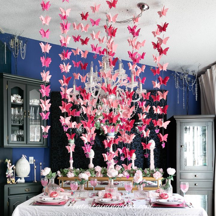 Butterfly Easter table setting