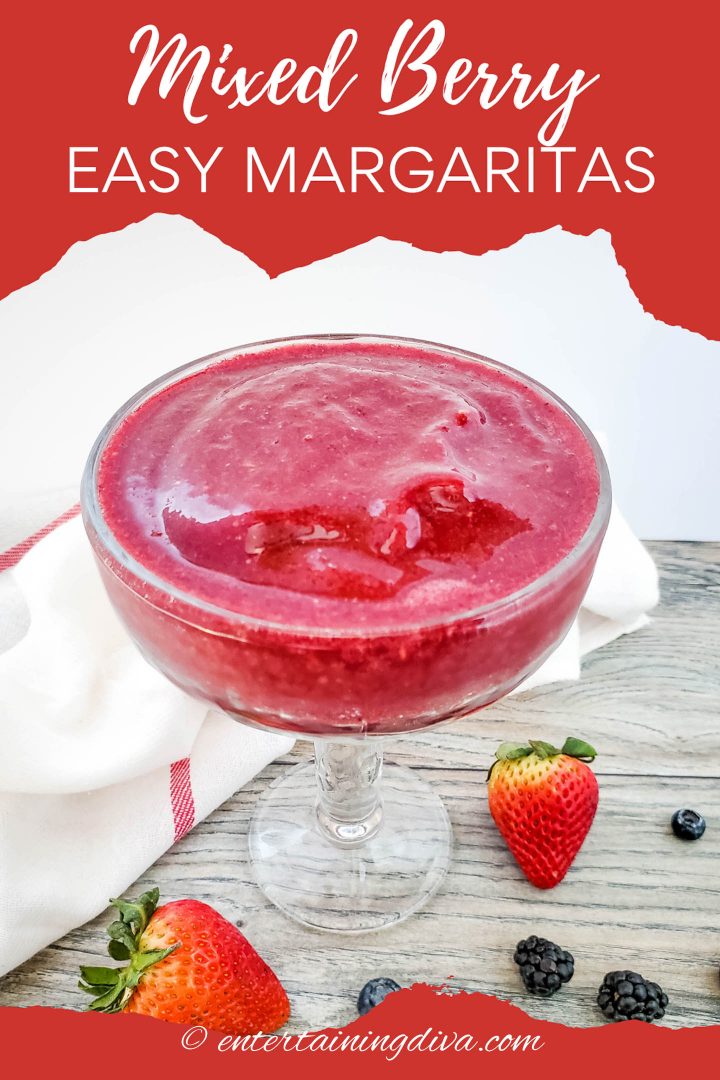 Easy mixed berry frozen margaritas