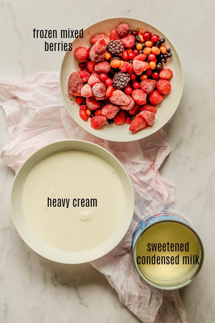 No churn berry ice cream ingredients