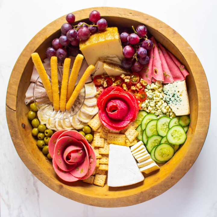meet and cheese charcuterie board