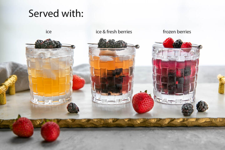 3 different ways to serve berry sangria