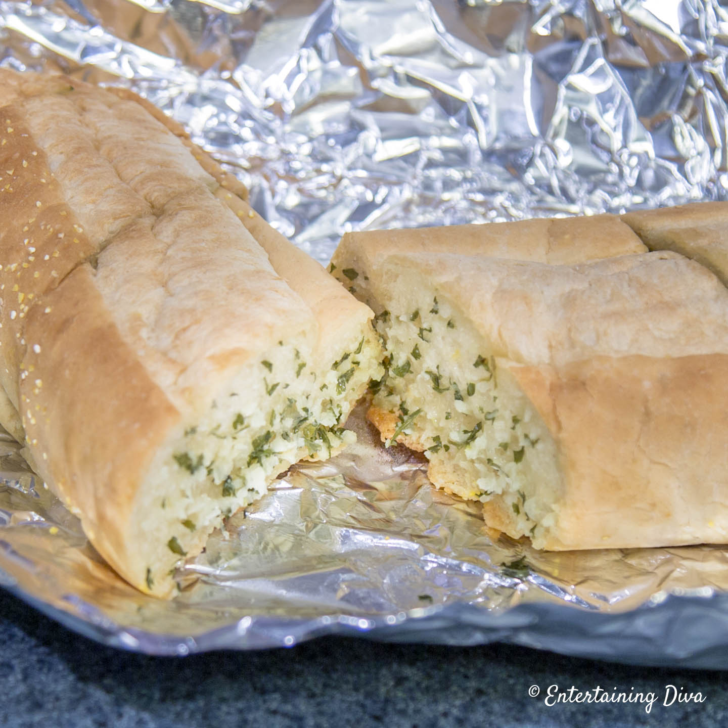 Baked Garlic Bread In Foil