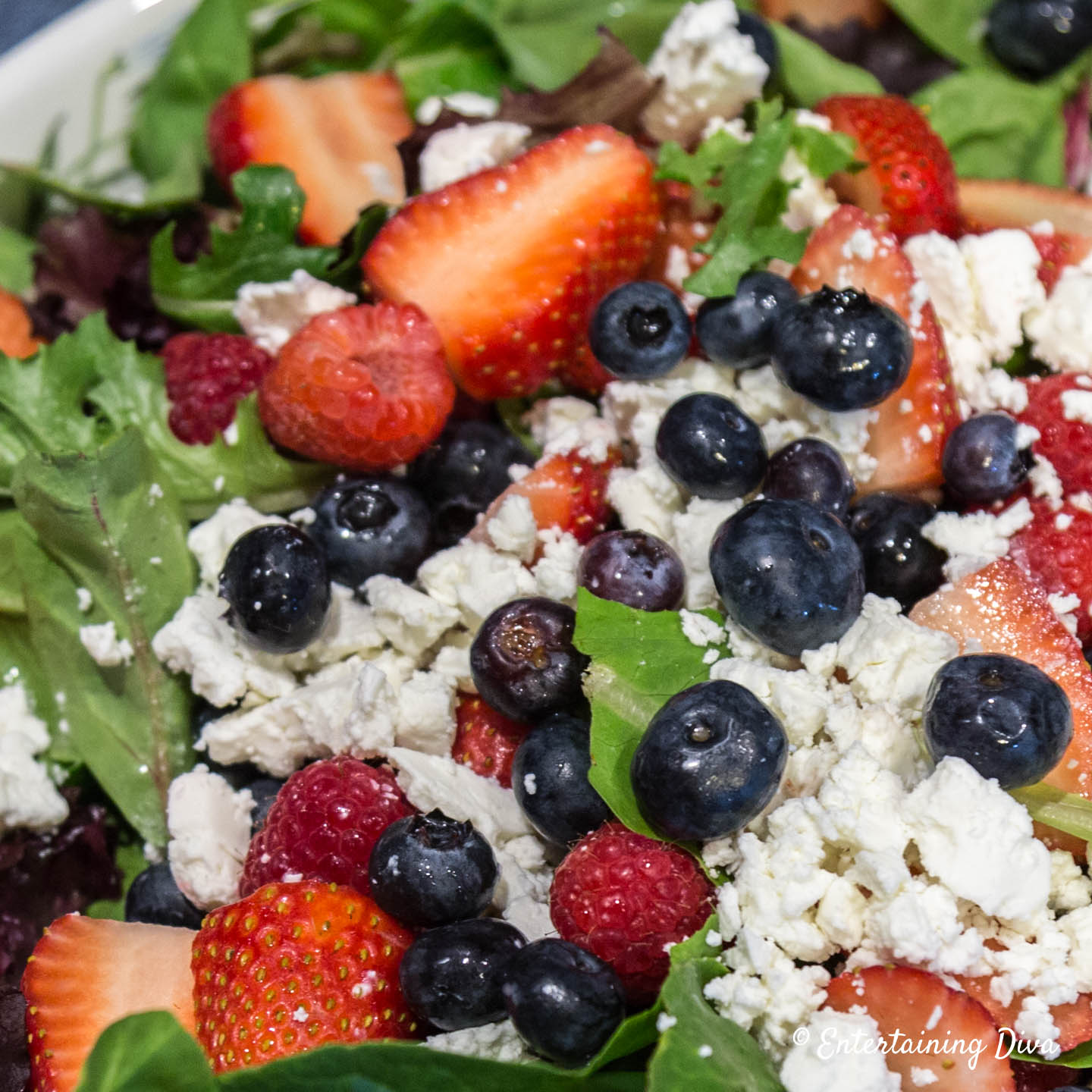 Strawberry Blueberry Salad With Homemade Balsamic Vinaigrette