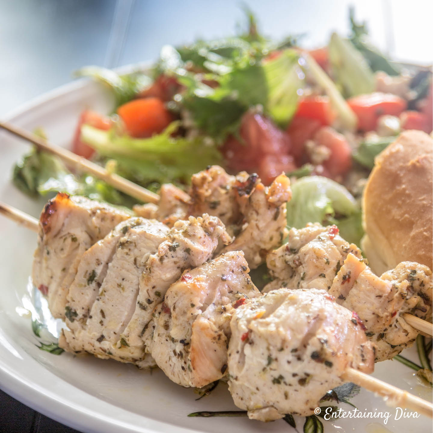 lemon garlic chicken shish kabobs