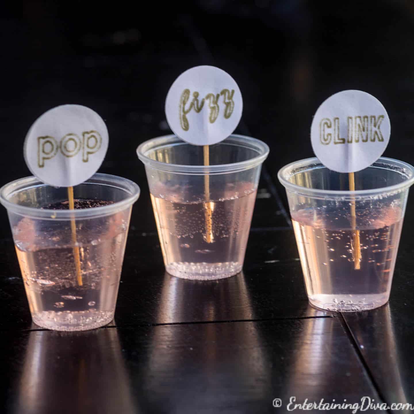 pink champagne jello shots
