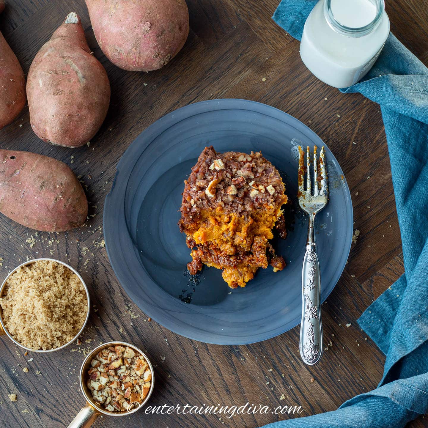 Slow Cooker Sweet Potato Casserole With Pecans