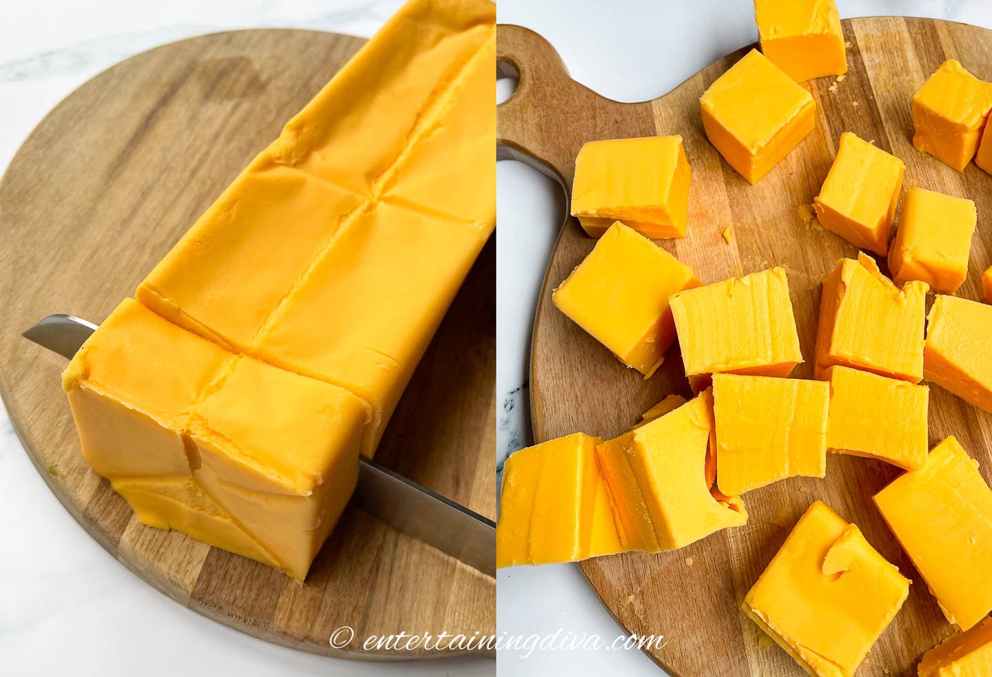 Velveeta cut into cubes