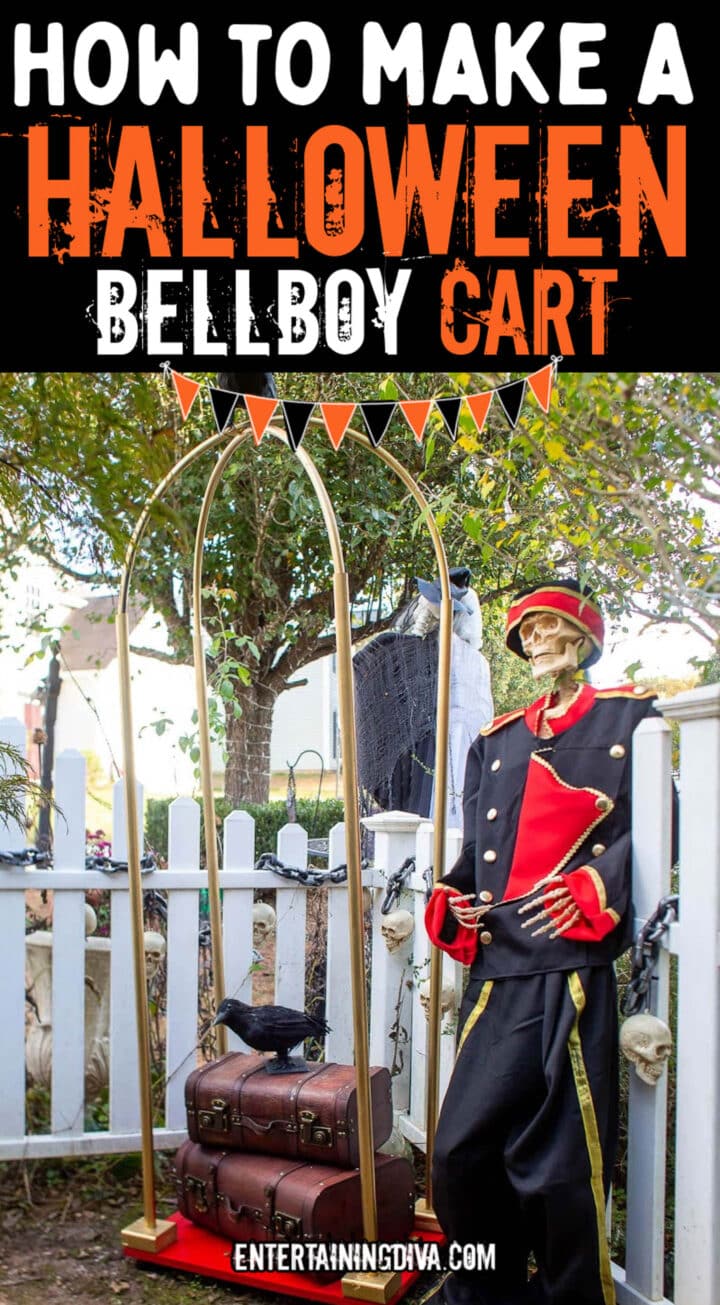 Haunted hotel Halloween bellboy cart