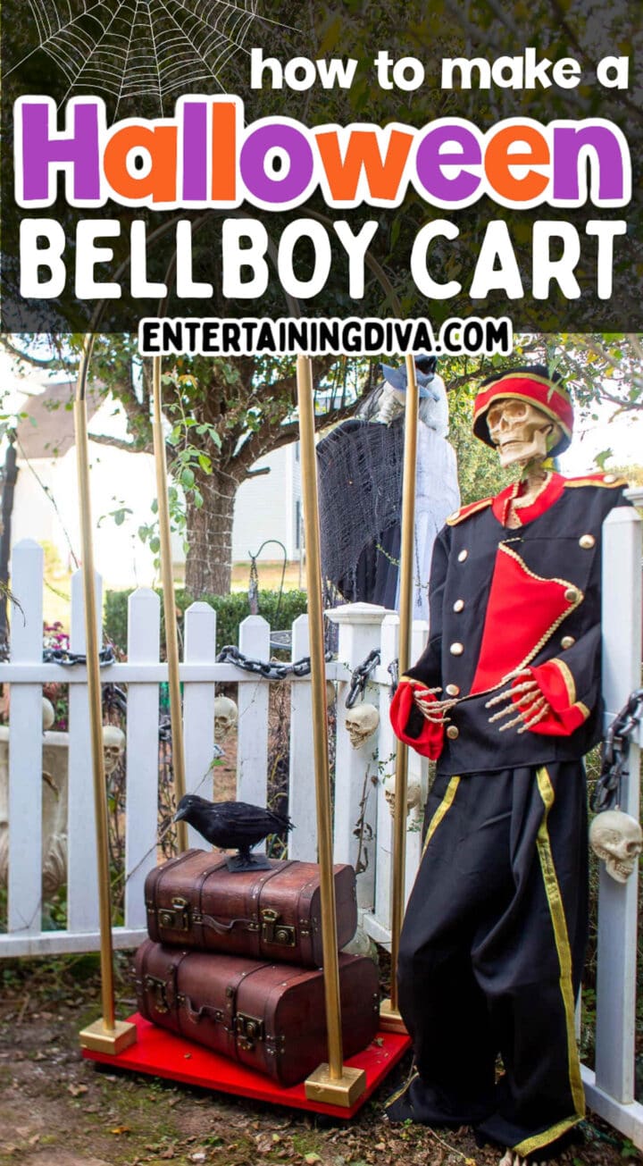 Haunted hotel Halloween bellboy cart