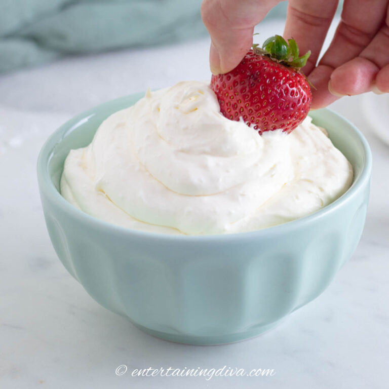 Fluffy Cream Cheese Fruit Dip With Powdered Sugar