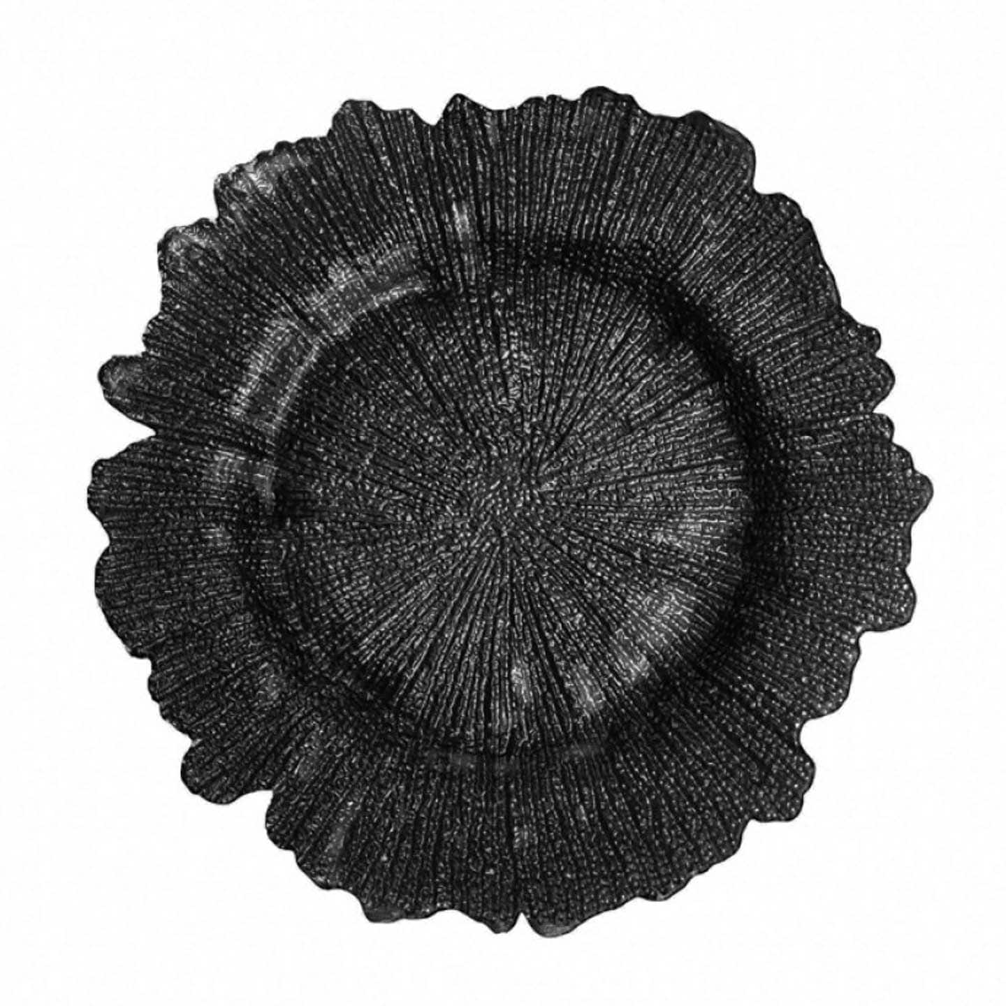 black coral reef charger