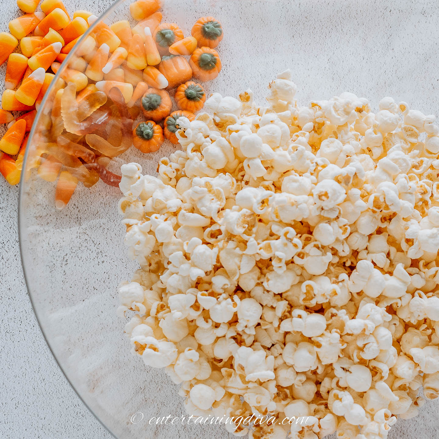Popcorn in a large bowl