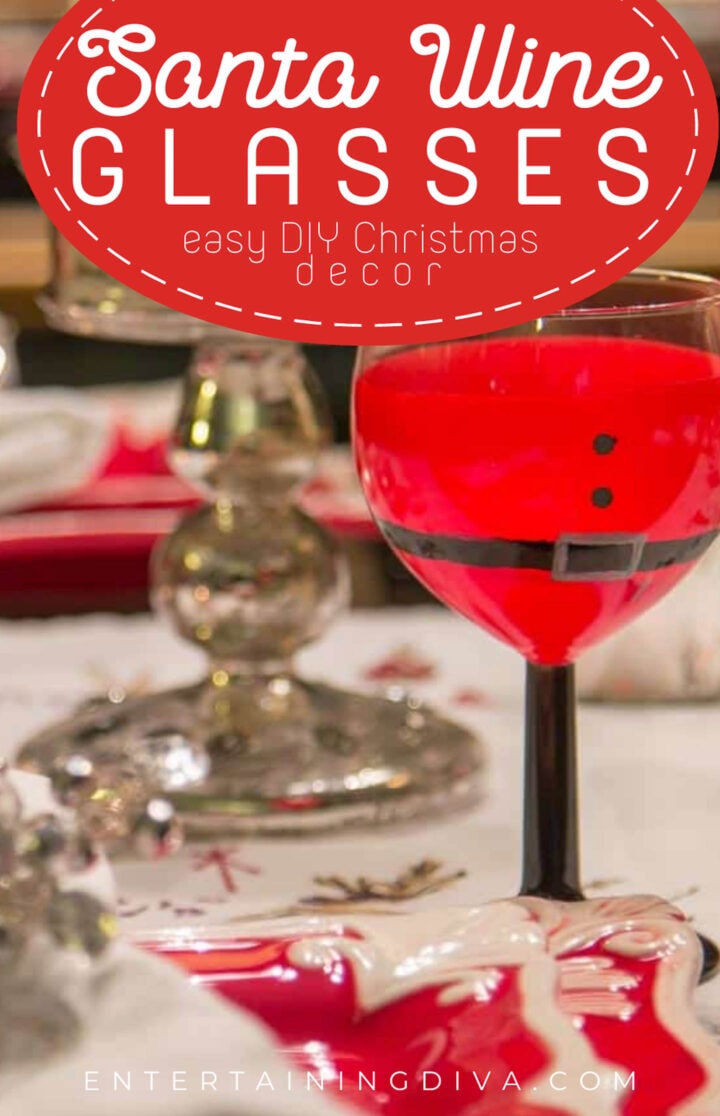 DIY Santa Wine Glasses