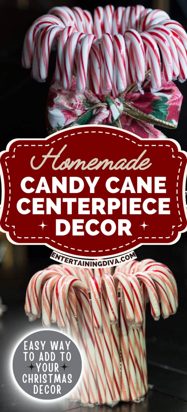 How to Make An Easy Candy Cane Christmas Centerpiece