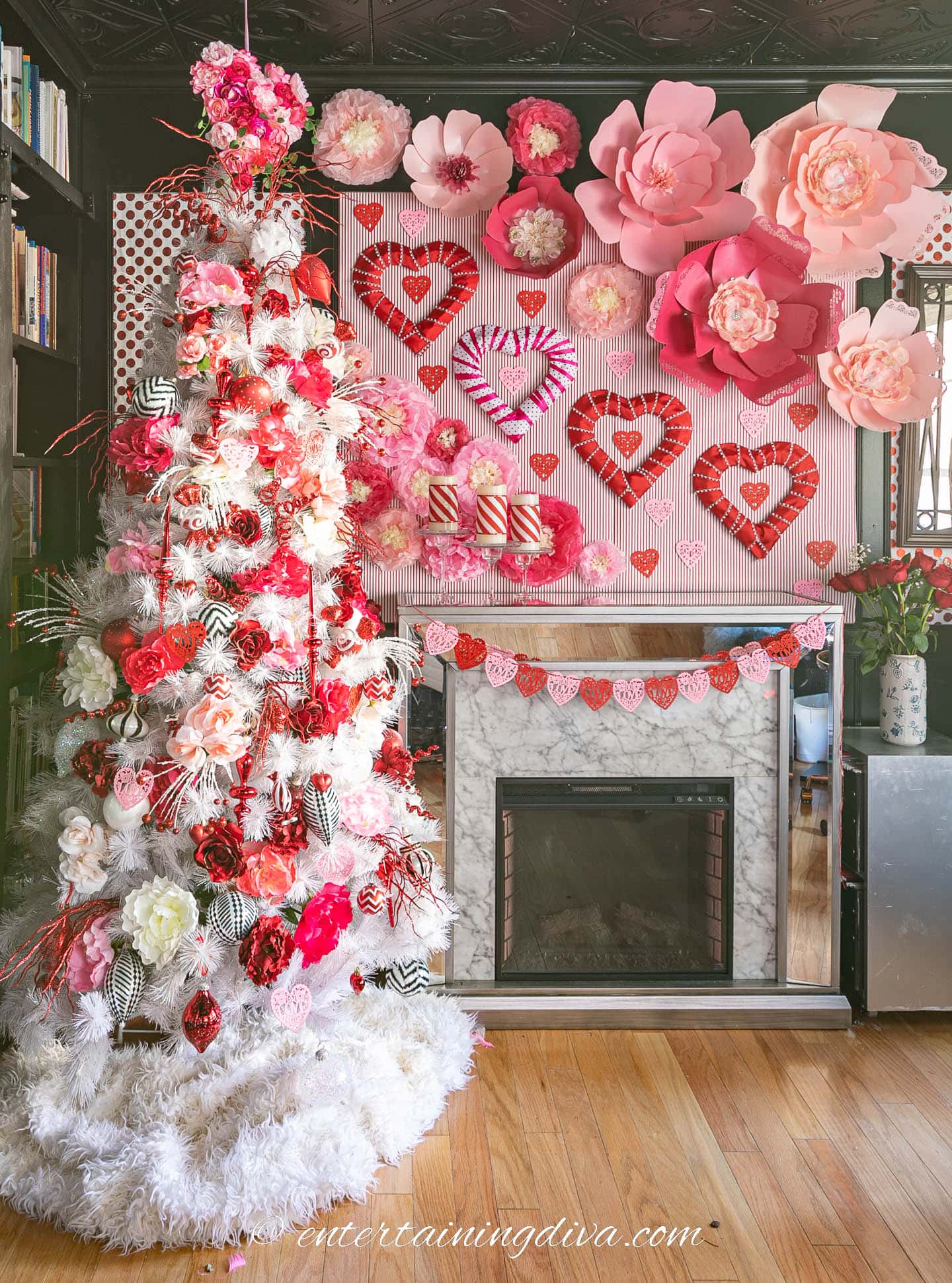 Easy DIY Valentine Heart Wreath (Made With Ribbon)