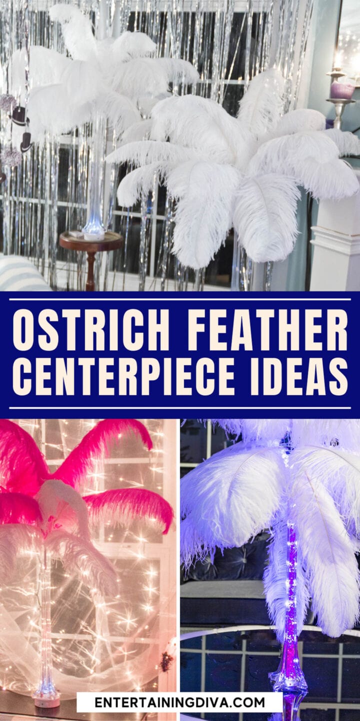 Gorgeous DIY Feather Centerpieces: How To Make Ostrich Feather Centerpieces (+ 7 variations)