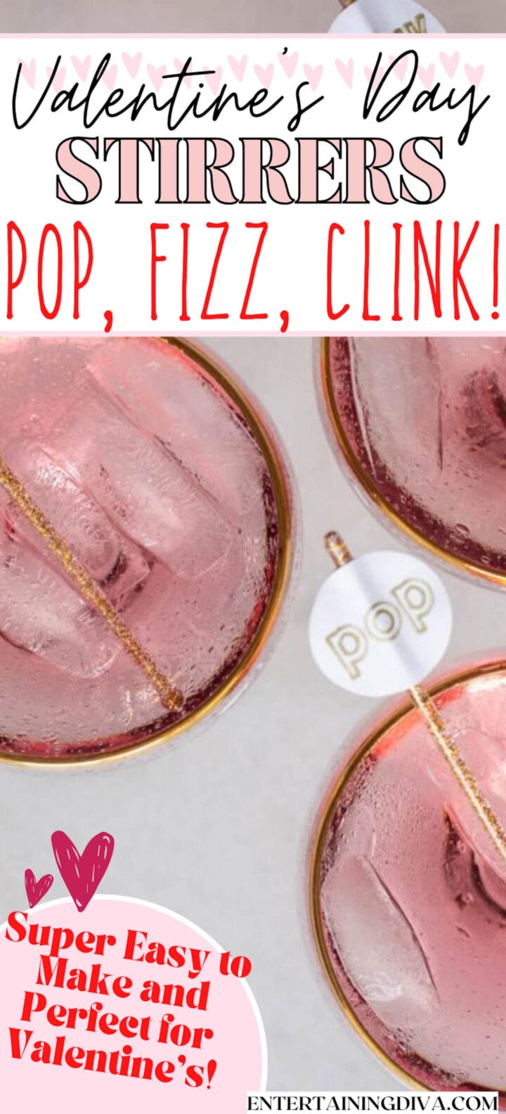 Pop Fizz Clink Champagne Stirrers (with Free Printable)