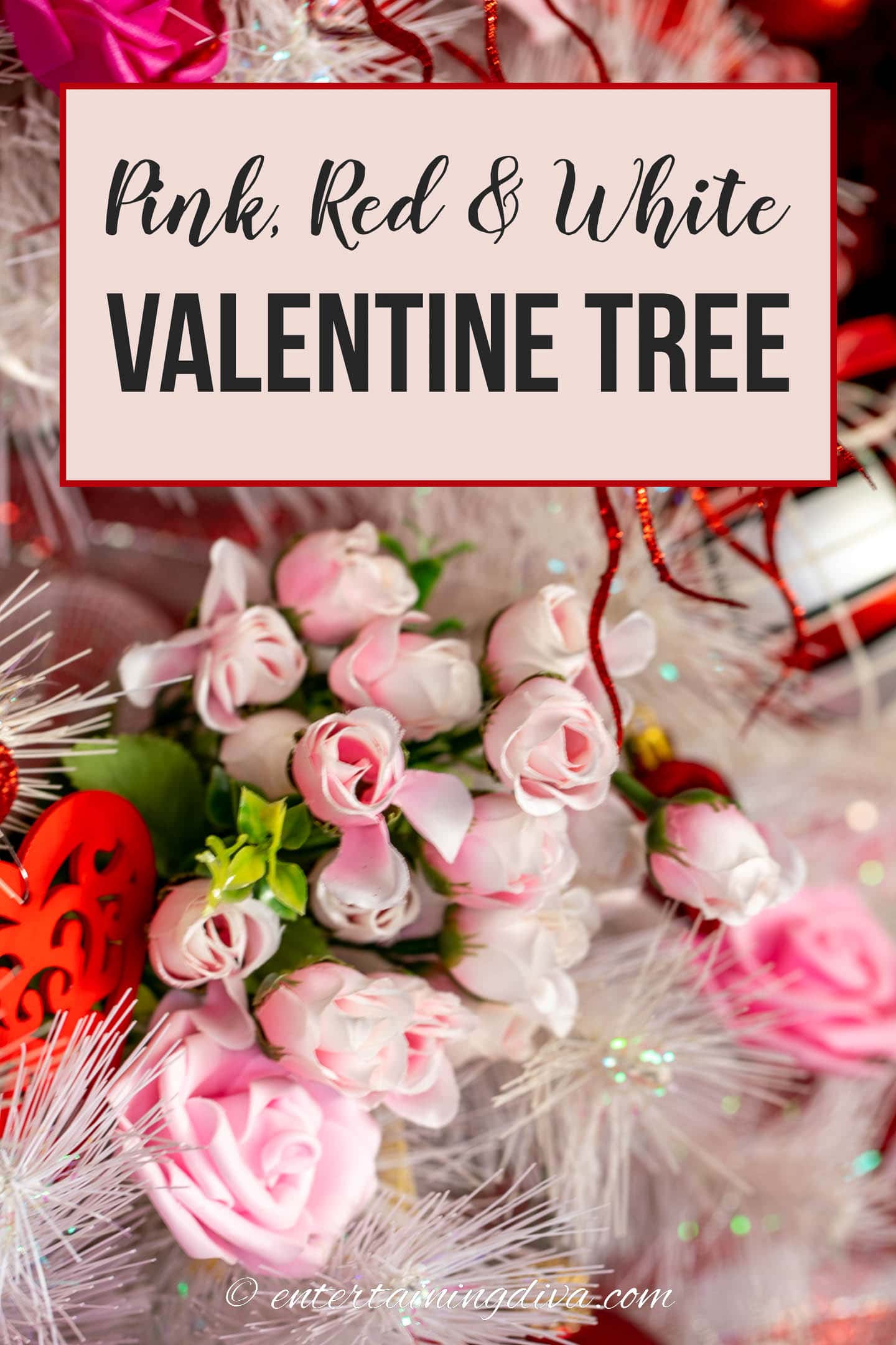 Pink, red and white Valentine tree