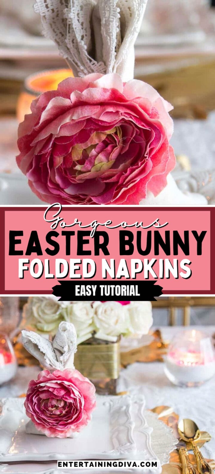 Easy Easter Decor: How To Make Bunny Folded Napkins