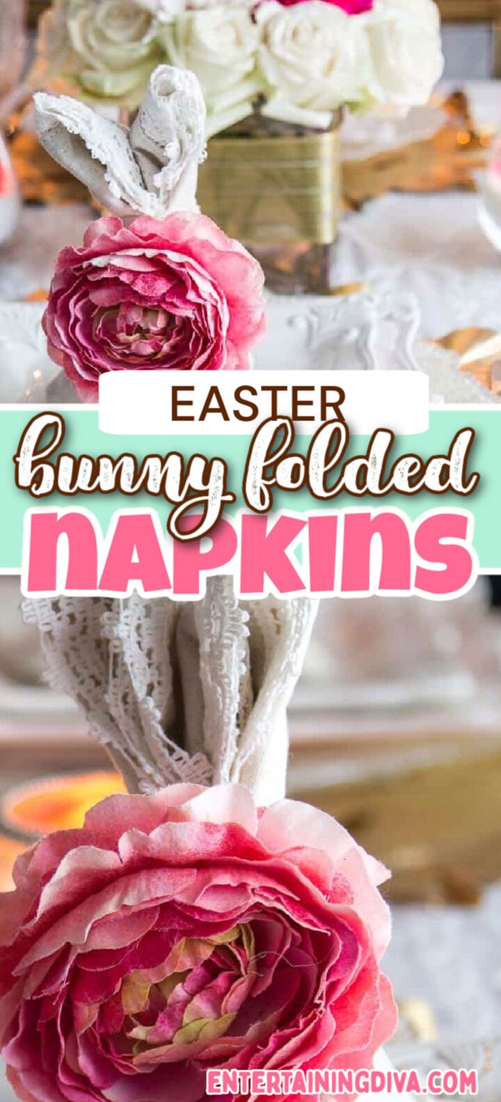 Easy Easter Decor: How To Make Bunny Folded Napkins