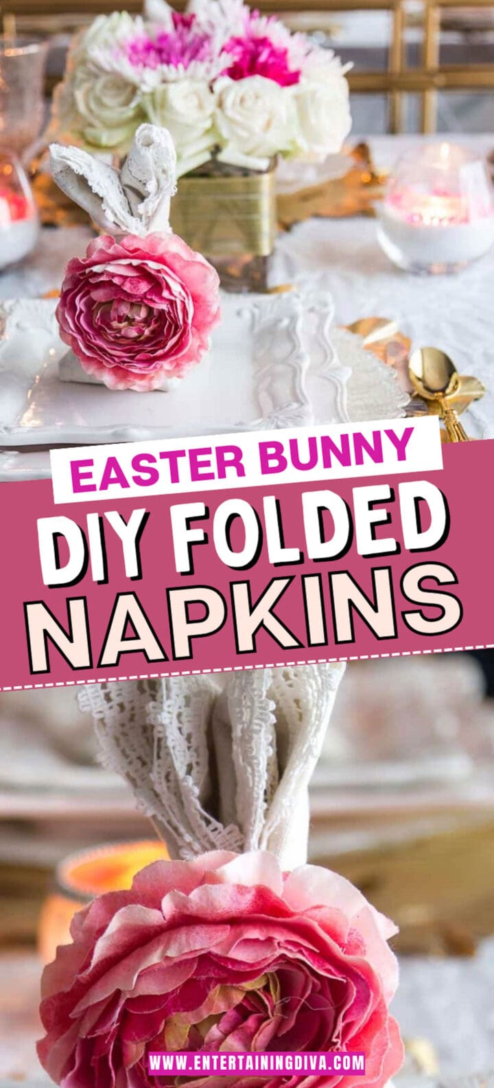 Easy Easter Decor: How To Make Bunny Folded Napkins